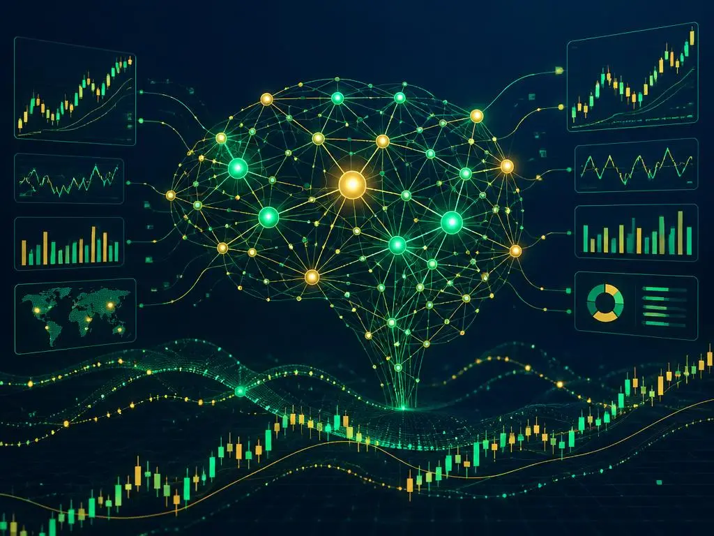 شبكة عصبية للذكاء الاصطناعي تحلل بيانات السوق داخل محرك Norden Core AI